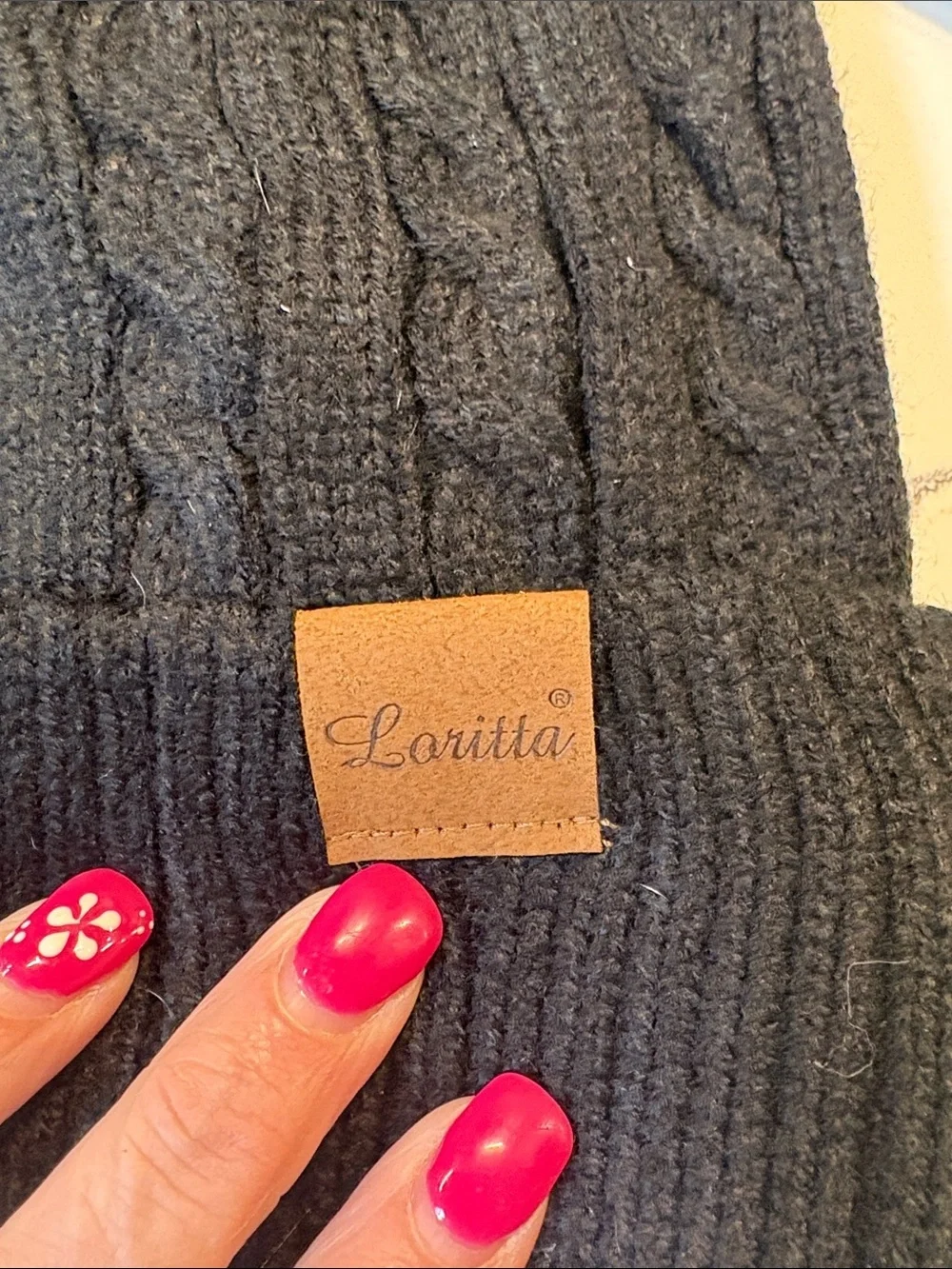 Louis Vuitton Cable Knit Beanie Hat - Gray